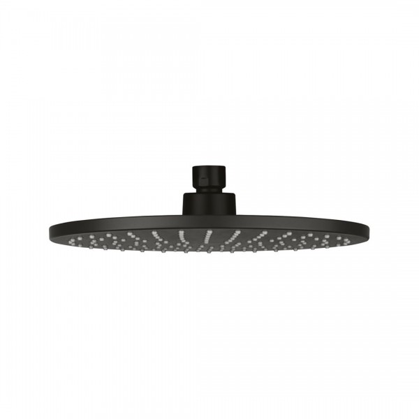 Oltens Atran deszczownica 22 cm okrągła czarny mat 37004300