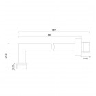 Oltens Atran deszczownica 22x22 cm kwadratowa z ramieniem ściennym chrom 36019100