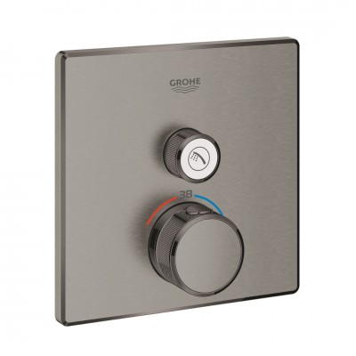 Grohe Grohtherm SmartControl bateria prysznicowa podtynkowa termostatyczna brushed hard graphite 29123AL0