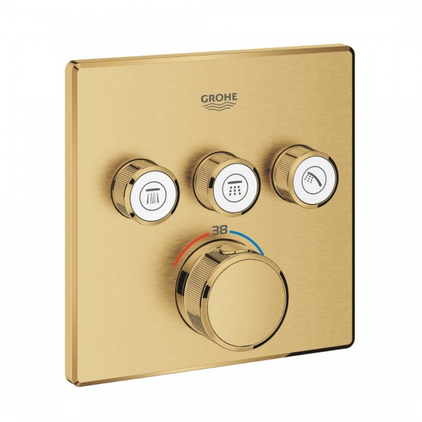 Grohe Grohtherm SmartControl bateria wannowo-prysznicowa podtynkowa termostatyczna 3 wyjścia brushed cool sunrise 29126GN0