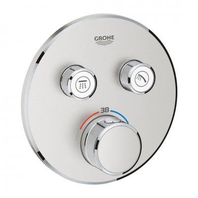Grohe Grohtherm SmartControl bateria wannowo-prysznicowa podtynkowa termostatyczna stal 29119DC0