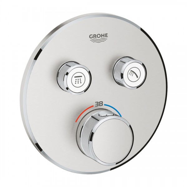 Grohe Grohtherm SmartControl bateria wannowo-prysznicowa podtynkowa termostatyczna stal 29119DC0
