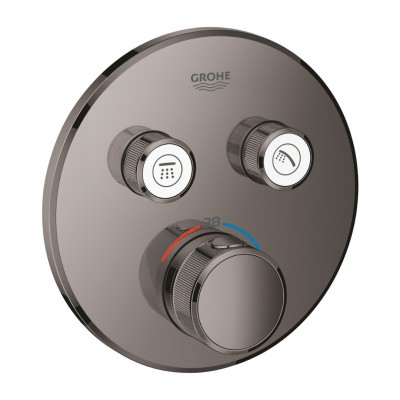 Grohe Grohtherm SmartControl bateria wannowo-prysznicowa podtynkowa termostatyczna hard graphite 29119A00