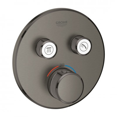Grohe Grohtherm SmartControl bateria wannowo-prysznicowa podtynkowa termostatyczna brushed hard graphite 29119AL0
