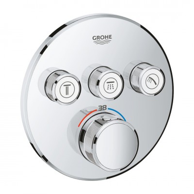 Grohe Grohtherm SmartControl bateria wannowo-prysznicowa podtynkowa termostatyczna 3 wyjścia chrom 29121000