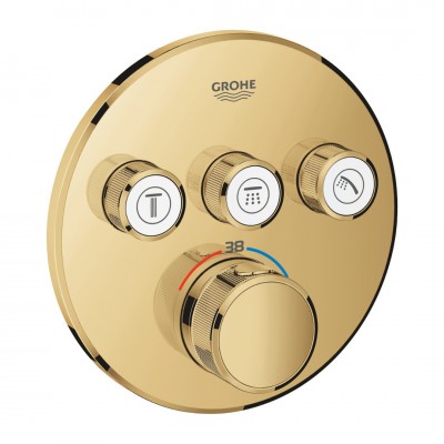 Grohe Grohtherm SmartControl bateria wannowo-prysznicowa podtynkowa termostatyczna 3 wyjścia cool sunrise 29121GL0