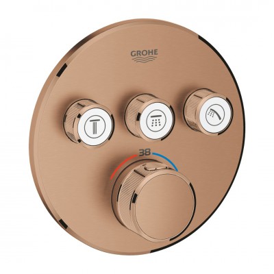Grohe Grohtherm SmartControl bateria wannowo-prysznicowa podtynkowa termostatyczna 3 wyjścia brushed warm sunset 29121DL0