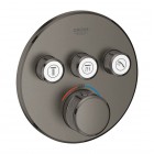 Grohe Grohtherm SmartControl bateria wannowo-prysznicowa podtynkowa termostatyczna 3 wyjścia brushed hard graphite 29121AL0
