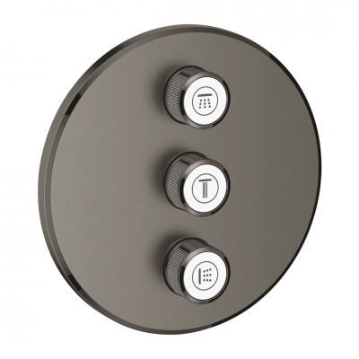 Grohe Grohtherm SmartControl zawór odcinający potrójny brushed hard graphite 29122AL0