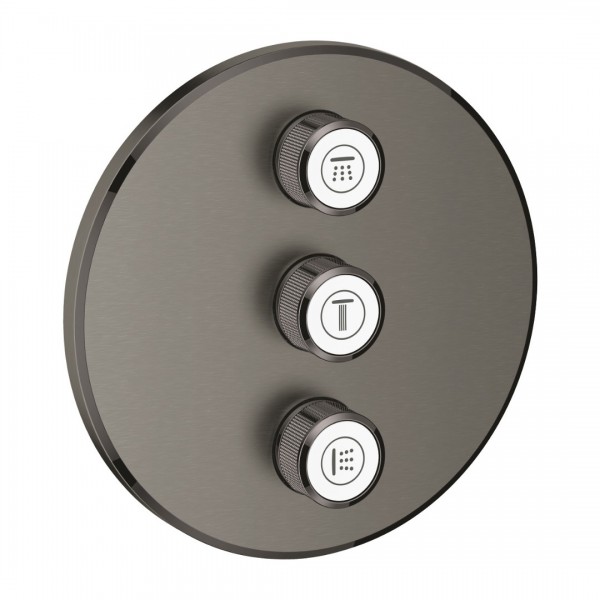 Grohe Grohtherm SmartControl zawór odcinający potrójny brushed hard graphite 29122AL0