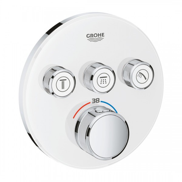 Grohe Grohtherm SmartControl bateria wannowo-prysznicowa podtynkowa termostatyczna 3 wyjścia biały/chrom 29904LS0