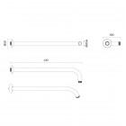 Oltens Atran Lagan deszczownica 22 cm okrągła z ramieniem ściennym chrom 36018100