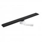 Oltens Langan odpływ liniowy 60 cm odwracalny czarny mat 30005300