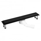 Oltens Langan odpływ liniowy 60 cm odwracalny czarny mat 30005300