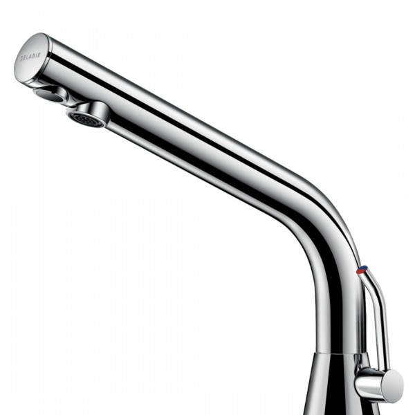 Delabie Binoptic mix bateria elektroniczna umywalkowa z regulatorem temperatury zasilanie 230/12 V chrom 388MCHLH