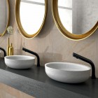 Delabie Binoptic mix bateria elektroniczna umywalkowa z regulatorem temperatury zasilanie 230/12 V czarny mat 388MCHB