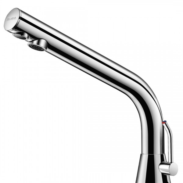 Delabie Binoptic mix bateria elektroniczna umywalkowa z regulatorem temperatury zasilanie 6 V chrom 488MCHLH