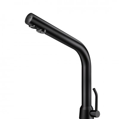 Delabie Binoptic mix bateria elektroniczna umywalkowa z regulatorem temperatury zasilanie 6 V czarny mat 498MCHB