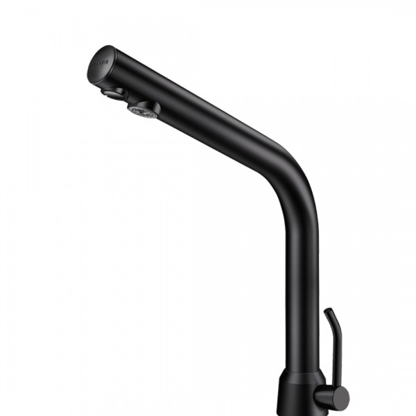 Delabie Binoptic mix bateria elektroniczna umywalkowa z regulatorem temperatury zasilanie 6 V czarny mat 498MCHB