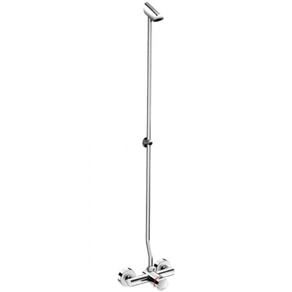 Delabie Tempomix 3 zestaw natryskowy natynkowy z regulacją temperatury chrom 794450