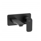 Roca Cala bateria umywalkowa podtynkowa wylewka 17,6 cm czarny mat A5A356ENB0