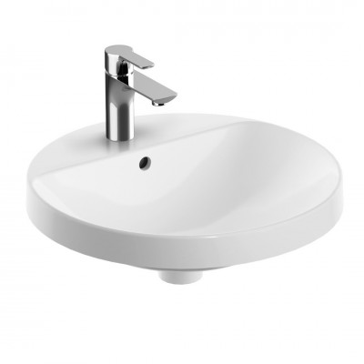 Geberit Variform umywalka wpuszczana 48 cm okrągła biała z powłoką KeraTeck 500.704.00.2