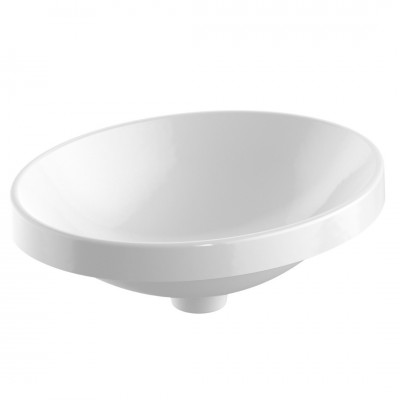 Geberit Variform umywalka wpuszczana 50x40 cm owalna biała szkliwiony spód 500.711.01.2