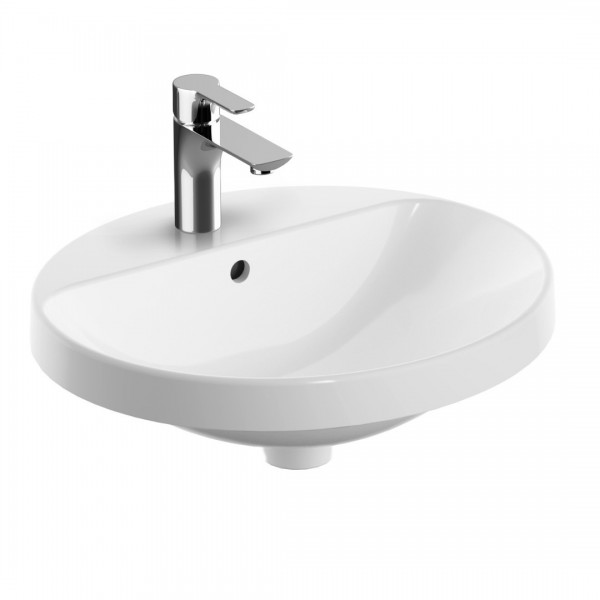 Geberit Variform umywalka wpuszczana 50x45 cm owalna biała z powłoką KeraTeck 500.712.00.2