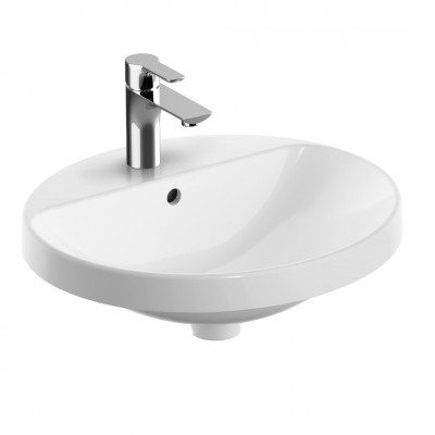 Geberit Variform umywalka wpuszczana 50x45 cm owalna biała z powłoką KeraTeck szkliwiony spód 500.713.00.2