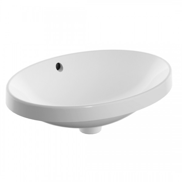 Geberit Variform umywalka wpuszczana 55x40 cm owalna biała szkliwiony spód 500.717.01.2
