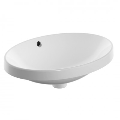 Geberit Variform umywalka wpuszczana 55x40 cm owalna biała z powłoką KeraTeck szkliwiony spód 500.717.00.2