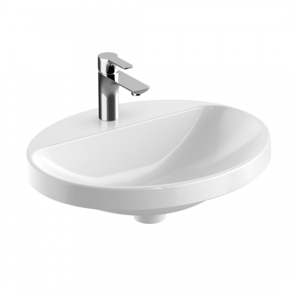 Geberit Variform umywalka wpuszczana 55x45 cm owalna biała z powłoką KeraTeck 500.722.00.2