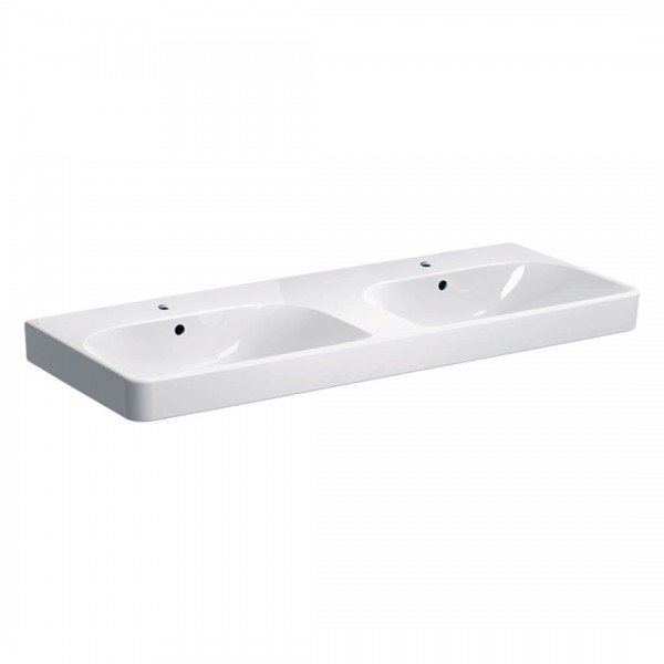 Geberit Smyle Square umywalka 120x48 cm podwójna biała 500.223.01.1