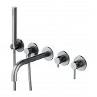 Omnires Y bateria wannowa podtynkowa 5-otworowa nikiel Y1237/1NI