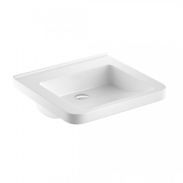 Geberit Selnova Comfort umywalka 55x52,5 cm prostokątna dla osób niepełnosprawnych biała 500.787.01.7