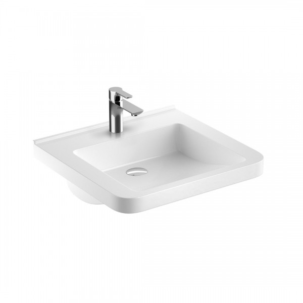 Geberit Selnova Comfort umywalka 55x52,5 cm prostokątna dla osób niepełnosprawnych biała 500.786.00.7