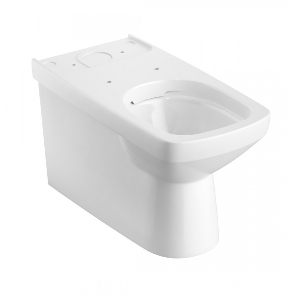 Geberit Selnova Square miska WC do kompaktu przyścienna Rimfree odpływ uniwersalny biała 500.489.01.7