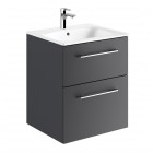Geberit Selnova Square zestaw łazienkowy 55 cm umywalka z szafką lava mat 501.233.00.1