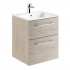 Geberit Selnova Square zestaw łazienkowy 55 cm umywalka z szafką orzech włoski hickory jasny 501.235.00.1