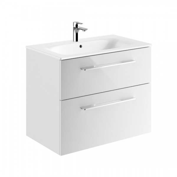 Geberit Selnova Square zestaw łazienkowy 80 cm umywalka z szafką biały połysk 501.240.00.1