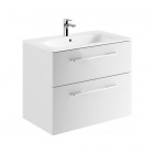 Geberit Selnova Square zestaw łazienkowy 80 cm umywalka z szafką biały połysk 501.240.00.1