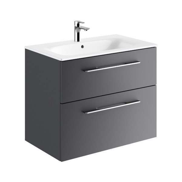 Geberit Selnova Square zestaw łazienkowy 80 cm umywalka z szafką lava mat 501.241.00.1