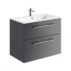 Geberit Selnova Square zestaw łazienkowy 80 cm umywalka z szafką lava mat 501.241.00.1