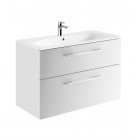 Geberit Selnova Square zestaw łazienkowy 100 cm umywalka z szafką biały połysk 501.244.00.1