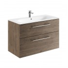 Geberit Selnova Square zestaw łazienkowy 100 cm umywalka z szafką orzech włoski hickory 501.246.00.1