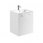 Geberit Selnova Square zestaw łazienkowy 55 cm umywalka z szafką biały połysk 501.248.00.1