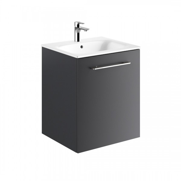 Geberit Selnova Square zestaw łazienkowy 55 cm umywalka z szafką lava mat 501.249.00.1