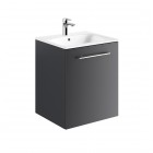 Geberit Selnova Square zestaw łazienkowy 55 cm umywalka z szafką lava mat 501.249.00.1
