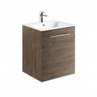 Geberit Selnova Square zestaw łazienkowy 55 cm umywalka z szafką orzech włoski hickory 501.250.00.1