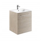 Geberit Selnova Square zestaw łazienkowy 55 cm umywalka z szafką orzech włoski hickory jasny 501.251.00.1